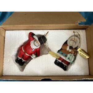 Christmas Decorations The Danbury Mint Santa in Greenland & Santa in England 3 3